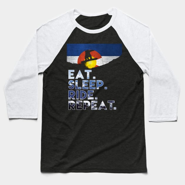 Eat.Sleep.Ride.Repeat Baseball T-Shirt by Random77